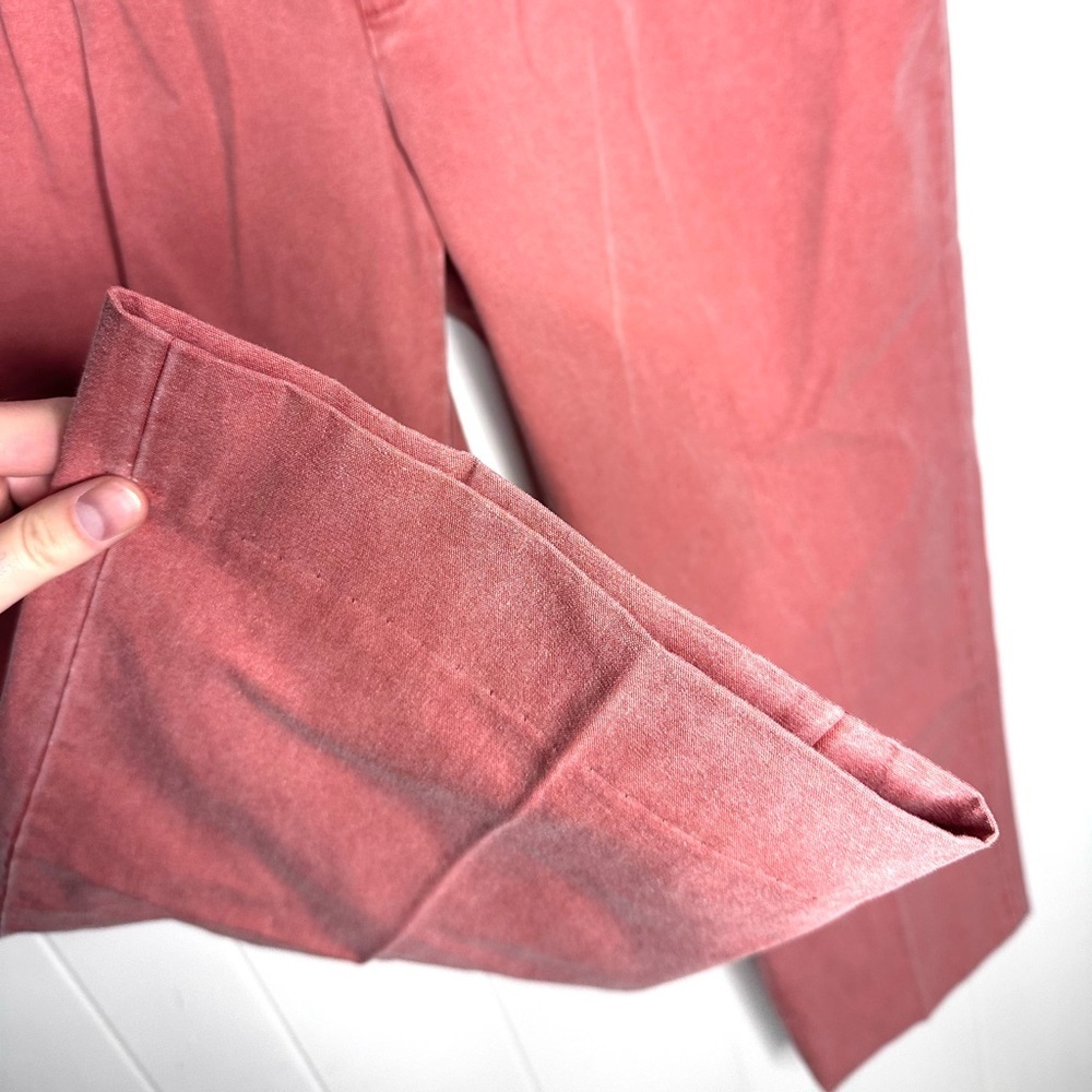 Vintage Great Point Pleated Pink Cotton Canvas Pants Trousers - Picture 8 of 11